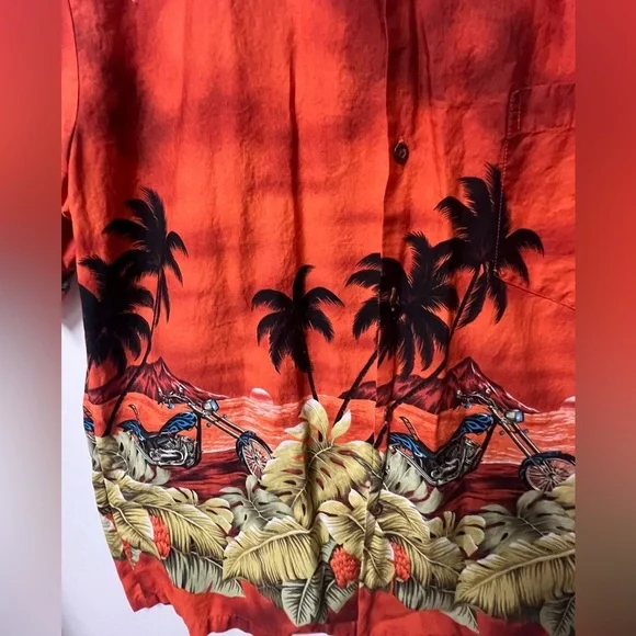 PACIFIC LEGEND MOTORCYCLE HAWAIIAN SUNSET MENS SHORT SLEEVE SHIRT SIZE XL
RUST - Picture 8 of 13
